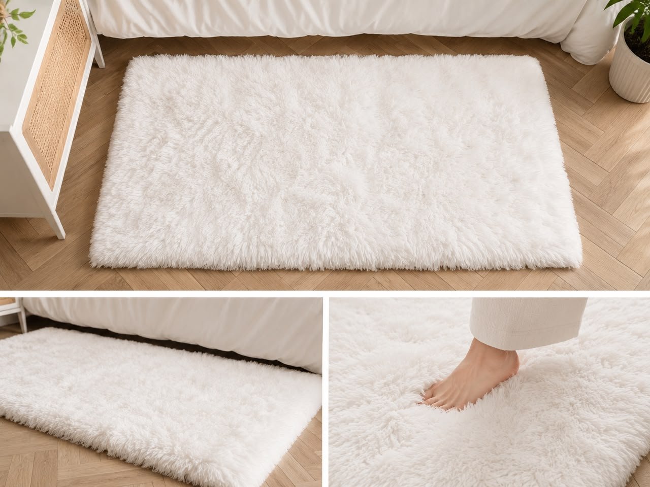 Bathmat Thick Sherpa White