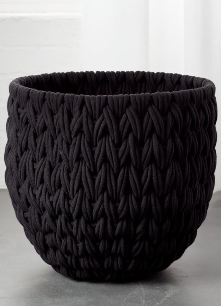 Black large storage basket
